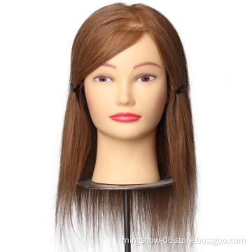 100% human hair colour training mannequin head for haridressers